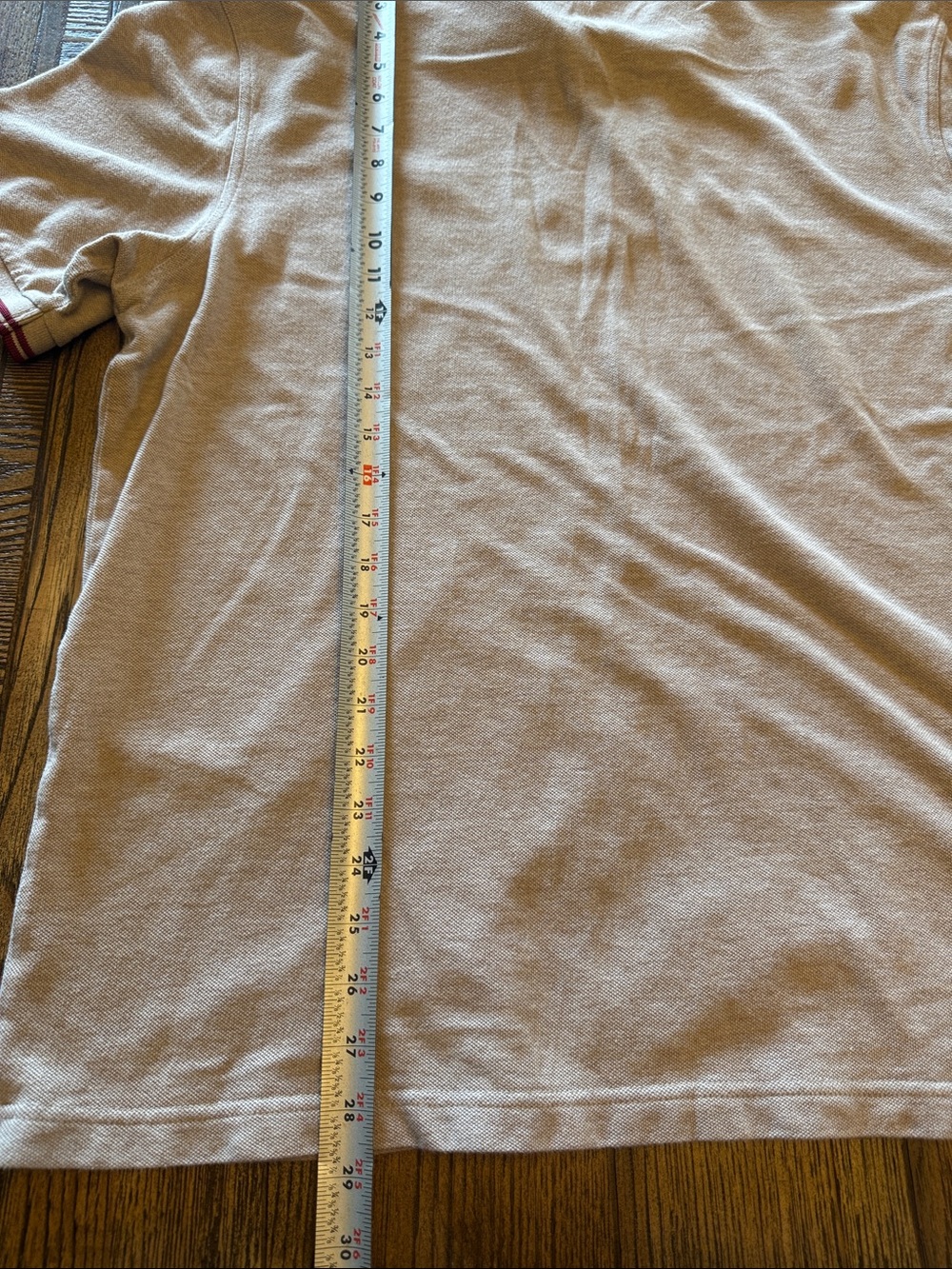 Fred Perry Oatmeal Polo with Red Trim - Picture 10 of 11